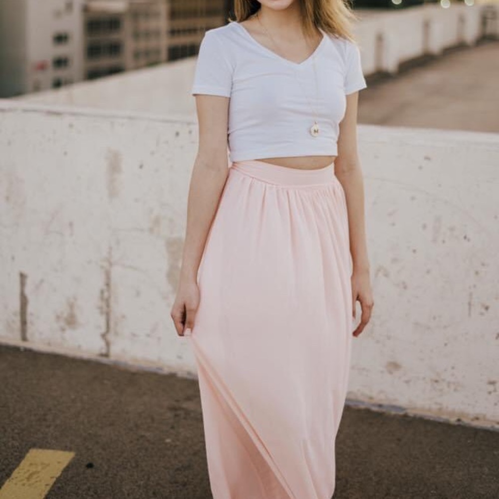Pins and needles yoke chiffon maxi skirt